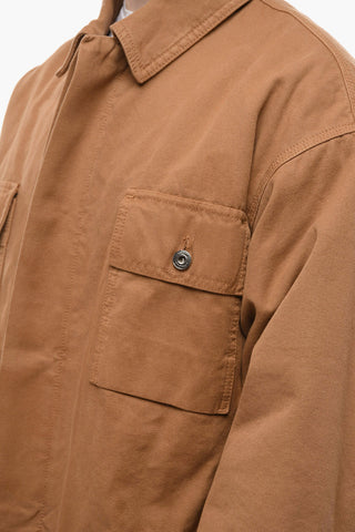 Overshirt con Abbottonatura Nascosta e Tasche Utility