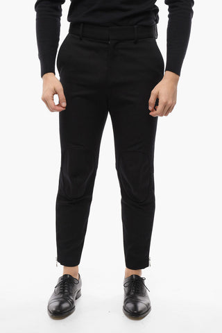 Pantaloni Slim Fit con Zip alla Caviglia