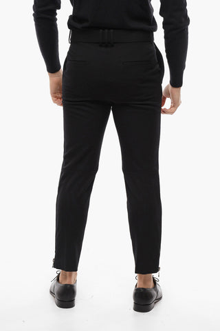 Pantaloni Slim Fit con Zip alla Caviglia