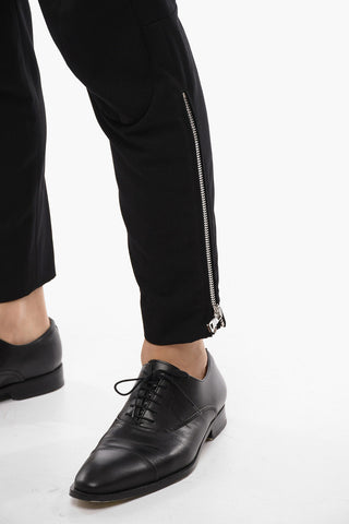 Pantaloni Slim Fit con Zip alla Caviglia