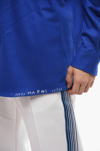 Breast-pocket Woll Blend Shirt