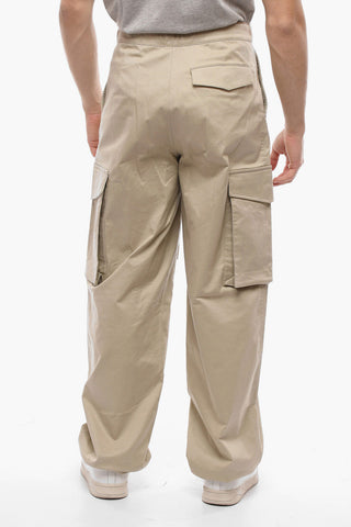 Pantaloni Cargo Relaxed Fit con Abbottonatura Nascosta