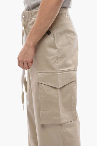 Pantaloni Cargo Relaxed Fit con Abbottonatura Nascosta