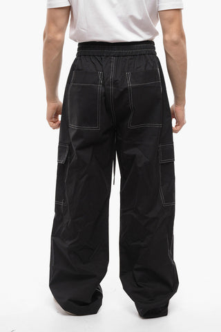 Pantaloni Cargo in Lana Vergine