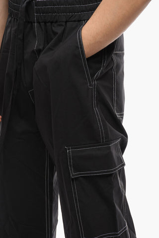 Pantaloni Cargo in Lana Vergine