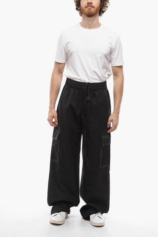 Pantaloni Cargo in Lana Vergine