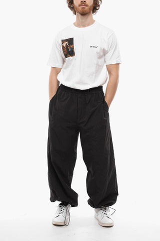 SEASONAL Nylon PATCH PEACH Baggy Sweatpants