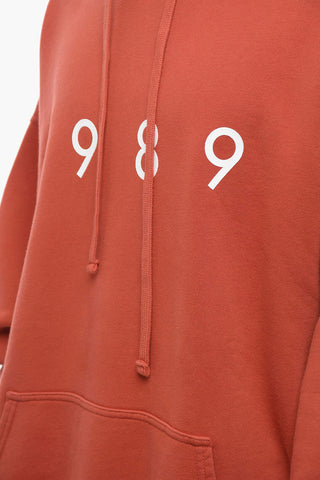 Felpa Hoodie in Cotone Garzato con Logo Stampato