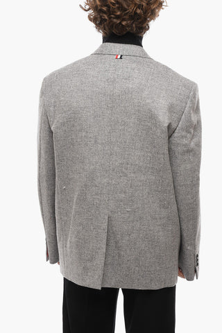 Blazer in Tweed di Lana con Tasche con Aletta