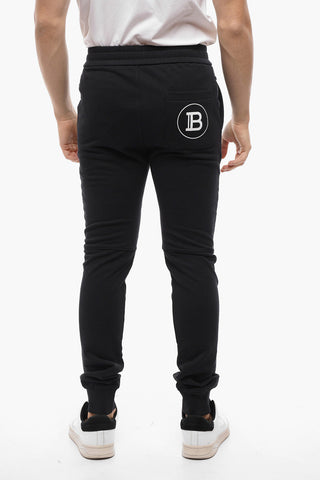 Joggers Biker in Cotone Garzato con Tasca Logata