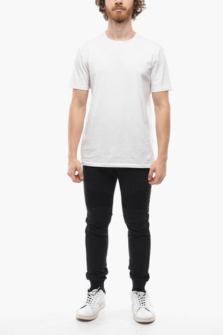 Joggers Biker in Cotone Garzato con Tasca Logata
