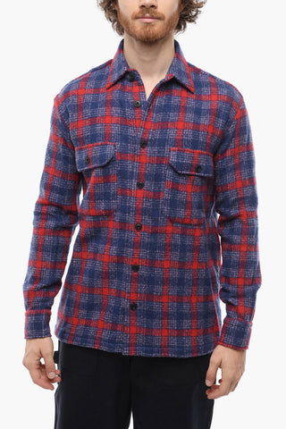 Camicia in Misto Lana WESTER COLOR con Tasche Utility