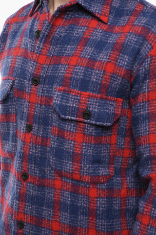 Camicia in Misto Lana WESTER COLOR con Tasche Utility