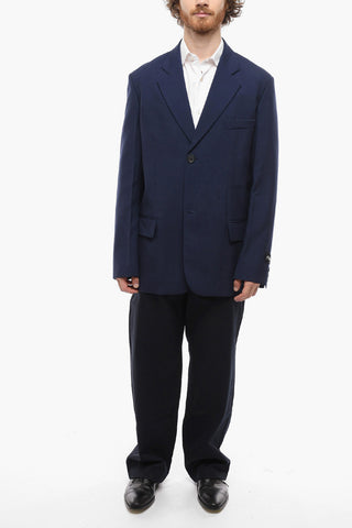 Blazer Monopetto con Rever Classico e Tasche ad Aletta