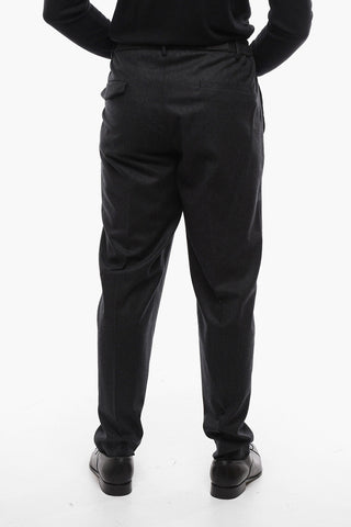 Stretch Wool GARCON Pants with Elastic Waistband
