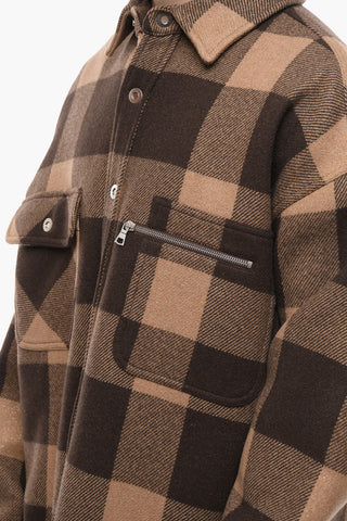 LIFE IS PALM Camicia a Quadri con Dettagli Lurex e Tasche Utility