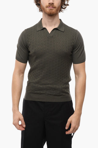 Jacquard Silk Blend Polo
