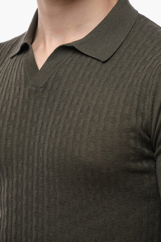 Jacquard Silk Blend Polo