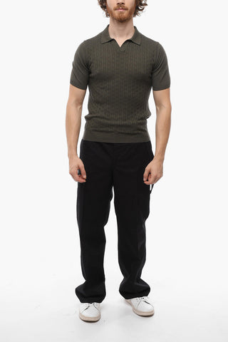 Jacquard Silk Blend Polo