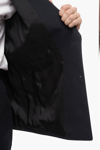Flap Pockets Double-breasted Blazer