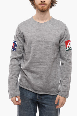 SHIRT Maglia Girocollo in Misto Lana con Dettagli a Contrasto