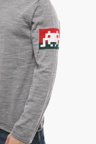 SHIRT Maglia Girocollo in Misto Lana con Dettagli a Contrasto