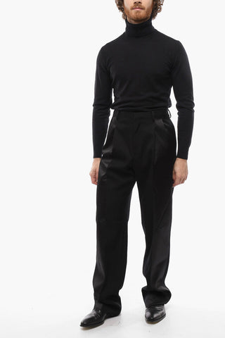 Wool and Silk Double Pleat Pants