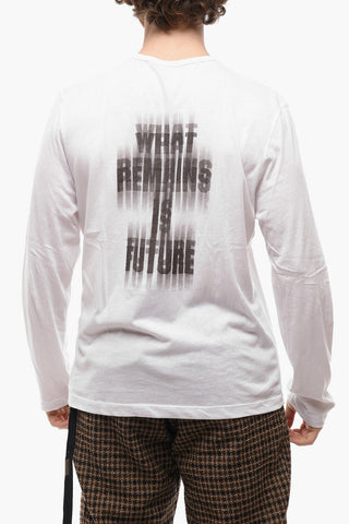 T-Shirt Girocollo YVES in Cotone con Logo Blurry