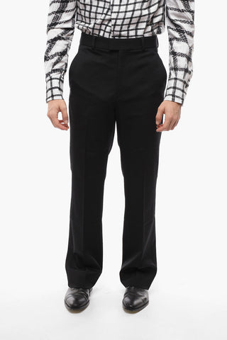 4 Pocket Wool Pants with Hidden Closure