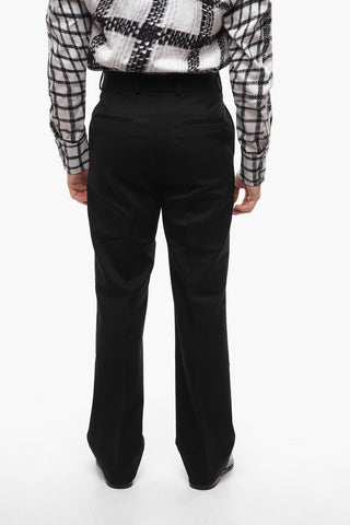 4 Pocket Wool Pants with Hidden Closure