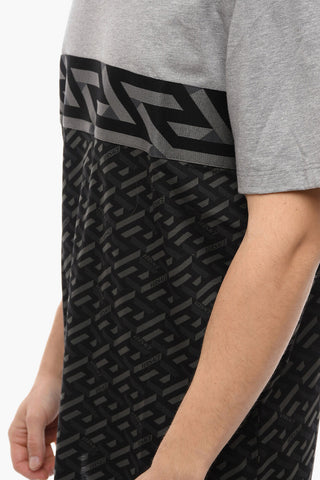 MITCHEL FIT Crew-neck T-shirt Jacquard GREQUE Motif