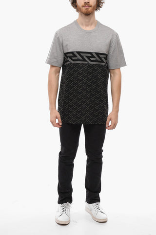MITCHEL FIT Crew-neck T-shirt Jacquard GREQUE Motif