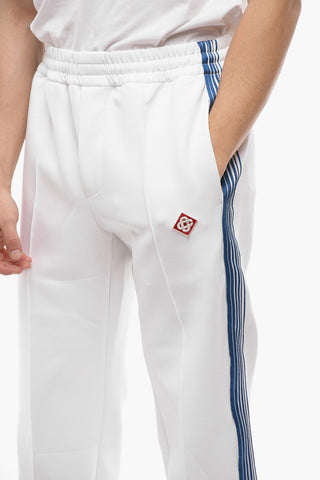 Straight Fit EMBLEM DE CAZA Sweatpants with Contrasting Bands