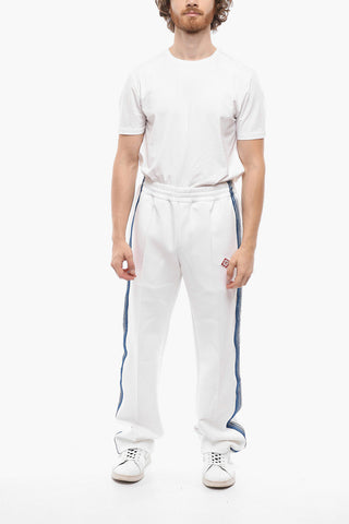 Straight Fit EMBLEM DE CAZA Sweatpants with Contrasting Bands