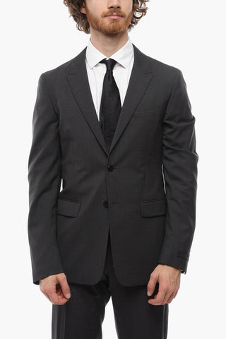Notch Lapel Virgin Wool Slim Fit Suit