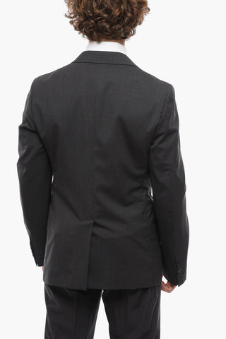 Notch Lapel Virgin Wool Slim Fit Suit