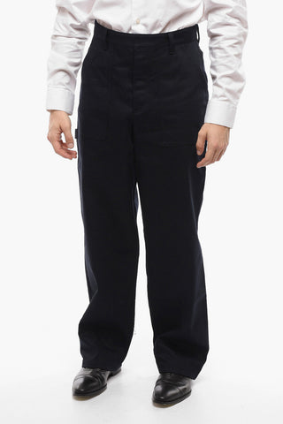 Cotton Baggy Pants with Patch Pockets