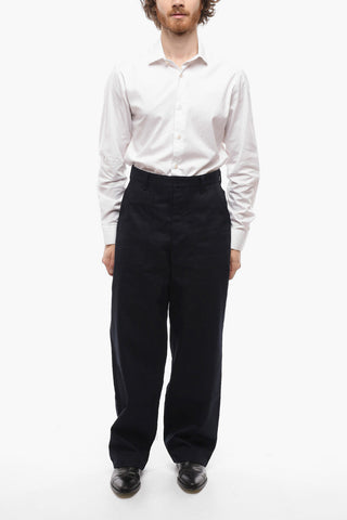 Cotton Baggy Pants with Patch Pockets