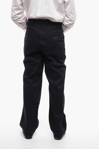 Cotton Baggy Pants with Patch Pockets