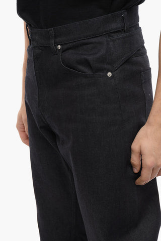 5 Pockets Regular Fit Jeans with Front Slits 24,5cm