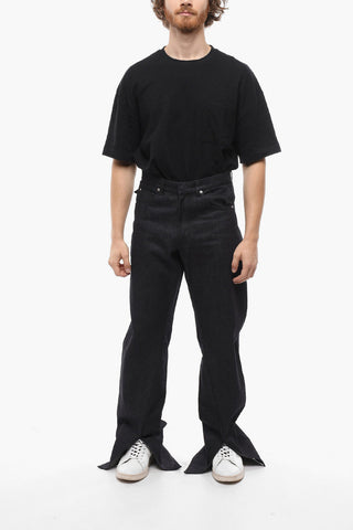 5 Pockets Regular Fit Jeans with Front Slits 24,5cm