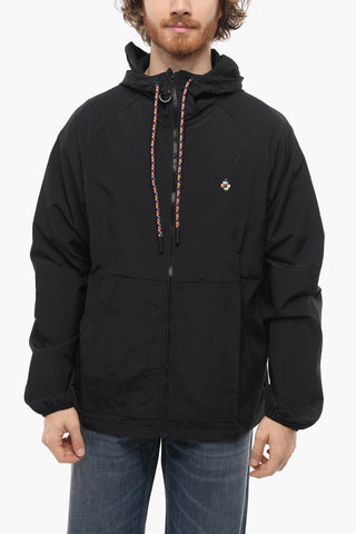 Front Zipped COLOURFUL CROSS Nylon Windbreaker