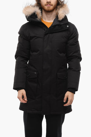 Mehrfach-Taschen Daunenjacke YVES mit Kojotenpelz