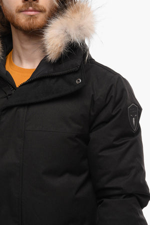 Mehrfach-Taschen Daunenjacke YVES mit Kojotenpelz