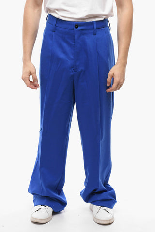 Single-pleated Concealed Buttoning Regular Fit Pants