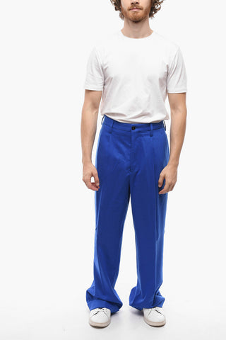 Single-pleated Concealed Buttoning Regular Fit Pants