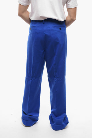 Single-pleated Concealed Buttoning Regular Fit Pants
