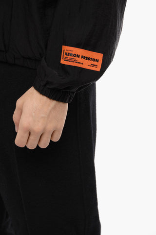 Hooded Windbreaker Jacket with Zip Closure