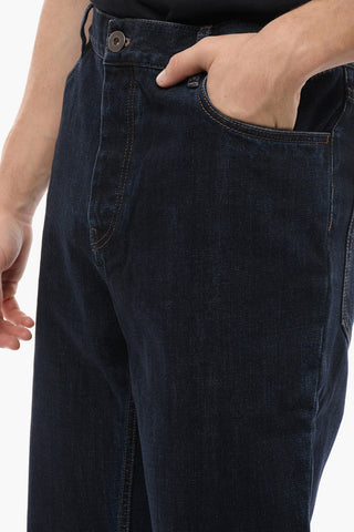Jeans 5 Tasche Regular Fit con Lavaggio Scuro 21cm