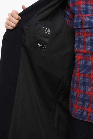 Single-Breasted NOCI Wool and Nylon Coat with Flap Pockets